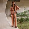 Suit Women's Knitted Vintage Stripe Trousers