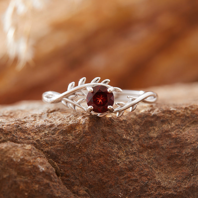 Natural Ametrine Topaz Garnet Olivine Colored Gems Ring