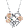 Fashion European And American Style Heart-shaped Chrysanthemum Necklace With Tight Hands