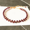 14K Gilded Natural Double Layer Blue Light Labradorite Moonstone Bracelet