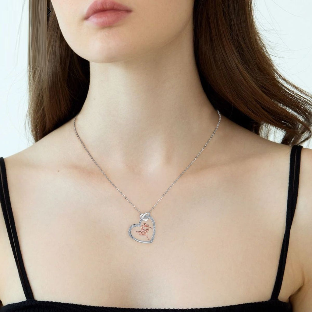 Heart-shaped Necklace Female Ballet Girl Clavicle Chain