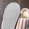 Colorful Vertical Terms Plush Soft Cotton Slippers