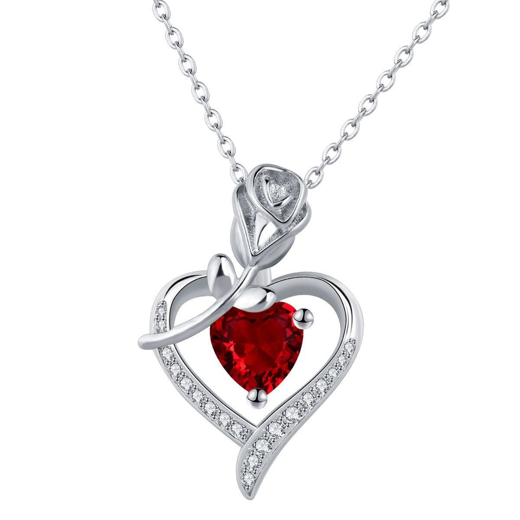 European And American Style Necklace Women's Love Rose Pendant Necklace