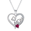 Heart-shaped Mom Necklace Women's Double Heart-shaped Pendant Ornaments