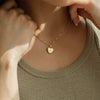A Fashionable Heart-shaped Necklace With Letters For Ladies