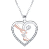 Light Luxury Heart-shaped Gift Rose Necklace