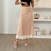 Casual Dress Fastener Decoration Stacked Skirt
