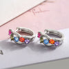 18K Gold Zircon Vintage Circle Earrings Female Special Interest Light Luxury
