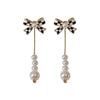 Women's New Pearl Bow Earrings