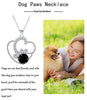 Women's Heart-shaped Pet Dog Paw Print Necklace