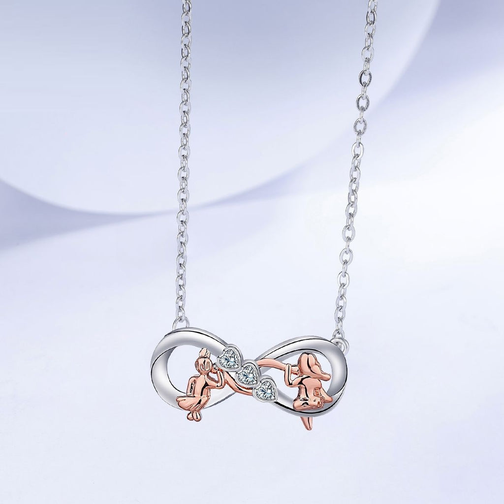 Infinite Symbol Sister Ladybro Necklace For Women