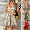 Spring And Summer Leisure Cotton Printed Halter Jumpsuit For Women