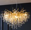 Postmodern Light Luxury Chandelier Water Drop Crystal Lamp Atmosphere