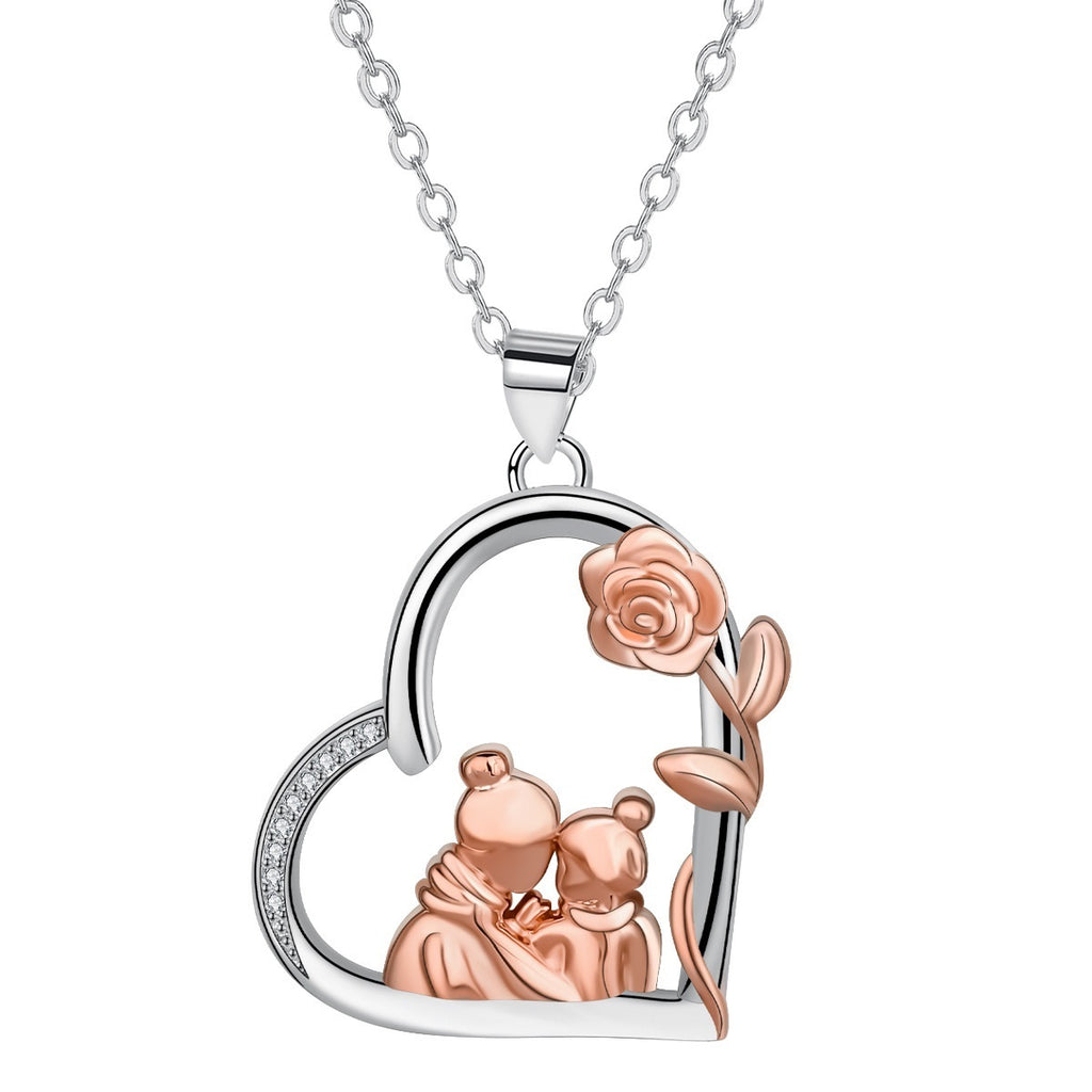 Rose Love Mother And Daughter Necklace Female Clavicle Chain Gift For Mom