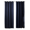 Dark Blue Bedroom Blackout Fabric Printed Curtains