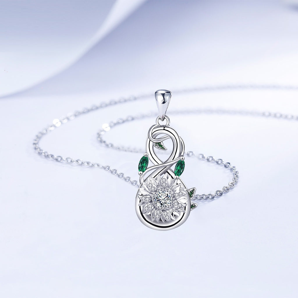 Infinite Symbol Necklace Sunflower Clavicle Chain Jewelry