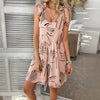 Spring And Summer Leisure Cotton Printed Halter Jumpsuit For Women