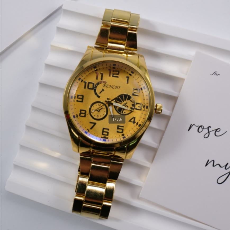 Men's Steel Belt Quartz Sports Watch