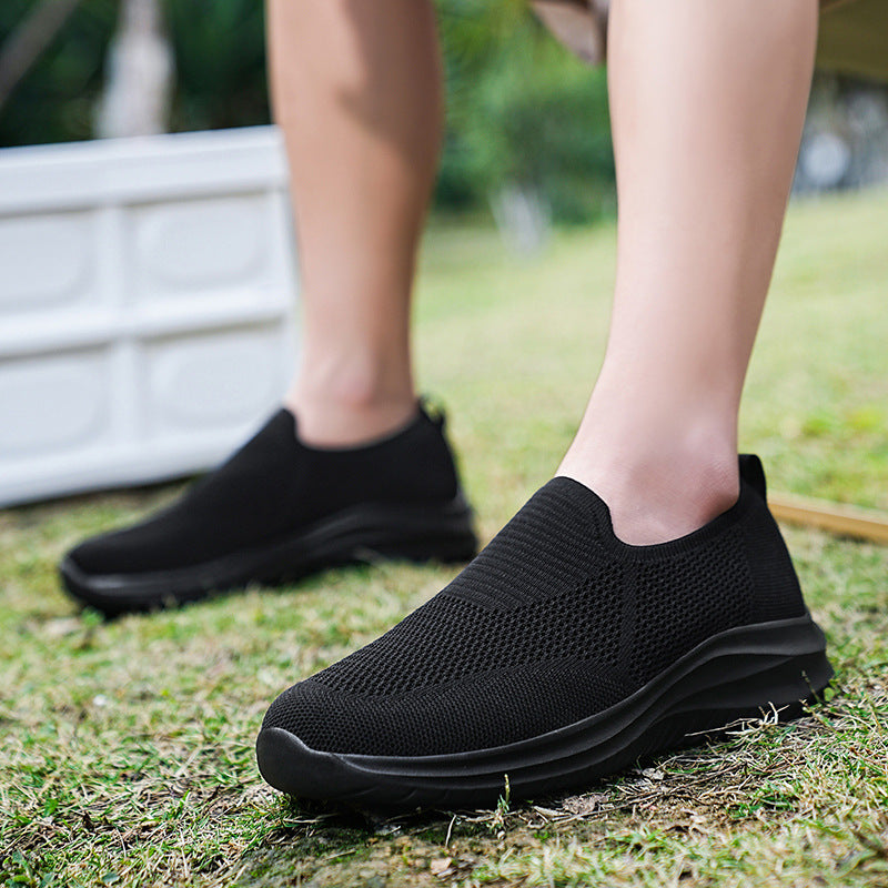 Mesh Flying Woven Breathable Loafers Comfortable All-match Shoes