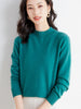 Wool Blend Ladies Loose Turtleneck Knit Sweater