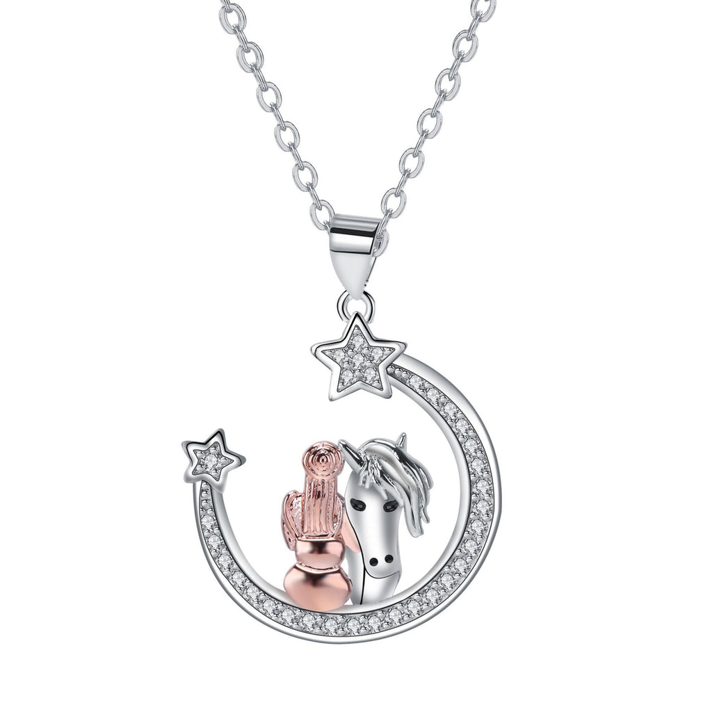 Girl And Horse Necklace Personalized Jewelry