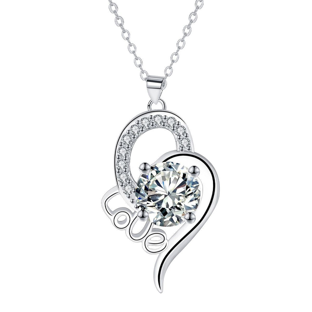 LOVE Bright Heart Necklace Women's High Sense Ornament