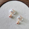 Clouds Shaped Freshwater Pearl Ear Studs