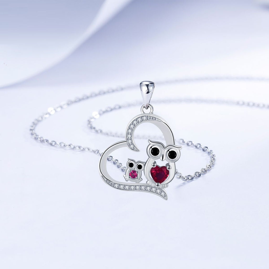 Cute Owl Red Necklace Female Cute Fashion Design