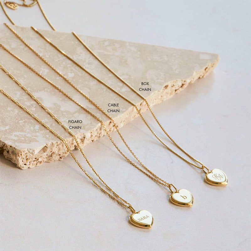 A Fashionable Heart-shaped Necklace With Letters For Ladies
