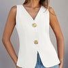 Vest Jacket Women's Slit Slim Fit