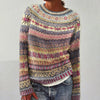 Women's Printed Wear Crew Neck Casual Sweater