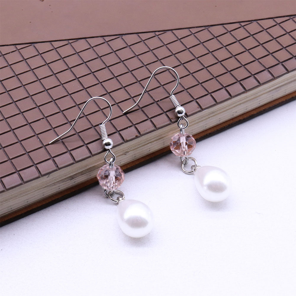 Chinese Style Light Luxury Safe Water Drop Pearl Tassel Earrings