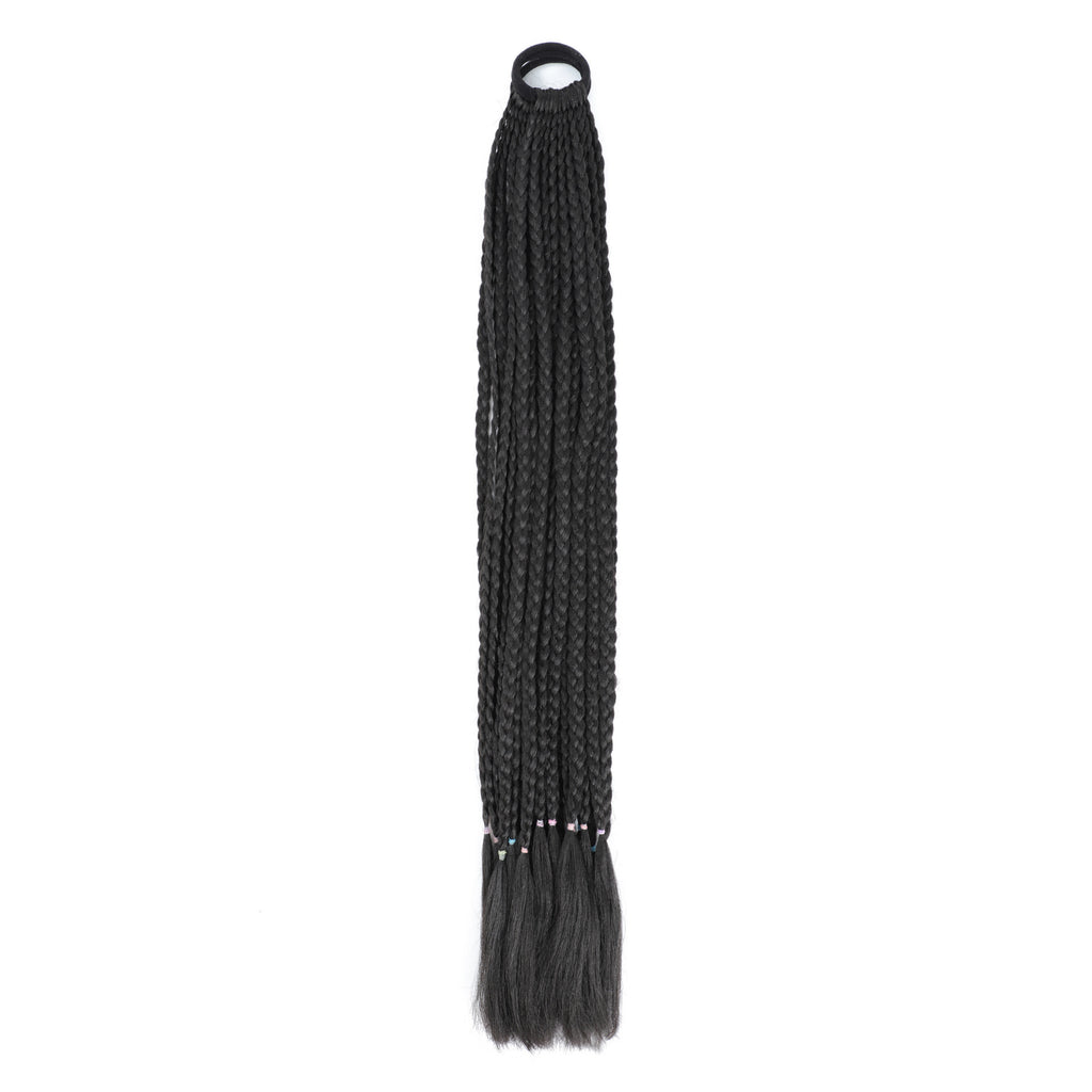 Wig Horse Tail Color Big Braid Chemical Fiber Three-strand Braid Gradient Color Hip Hop Braid Children's Color Small Braid