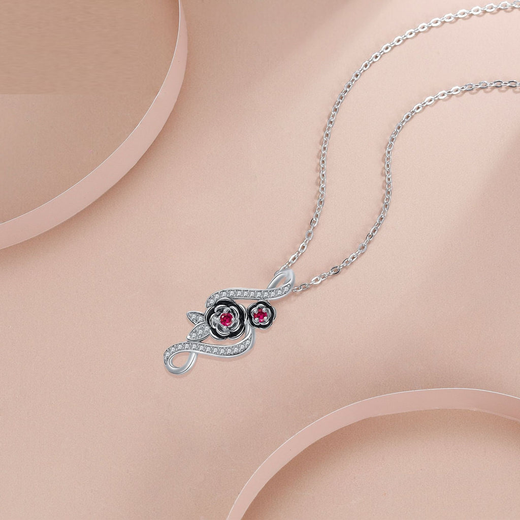 Simple Infinite Rose Necklace For Women