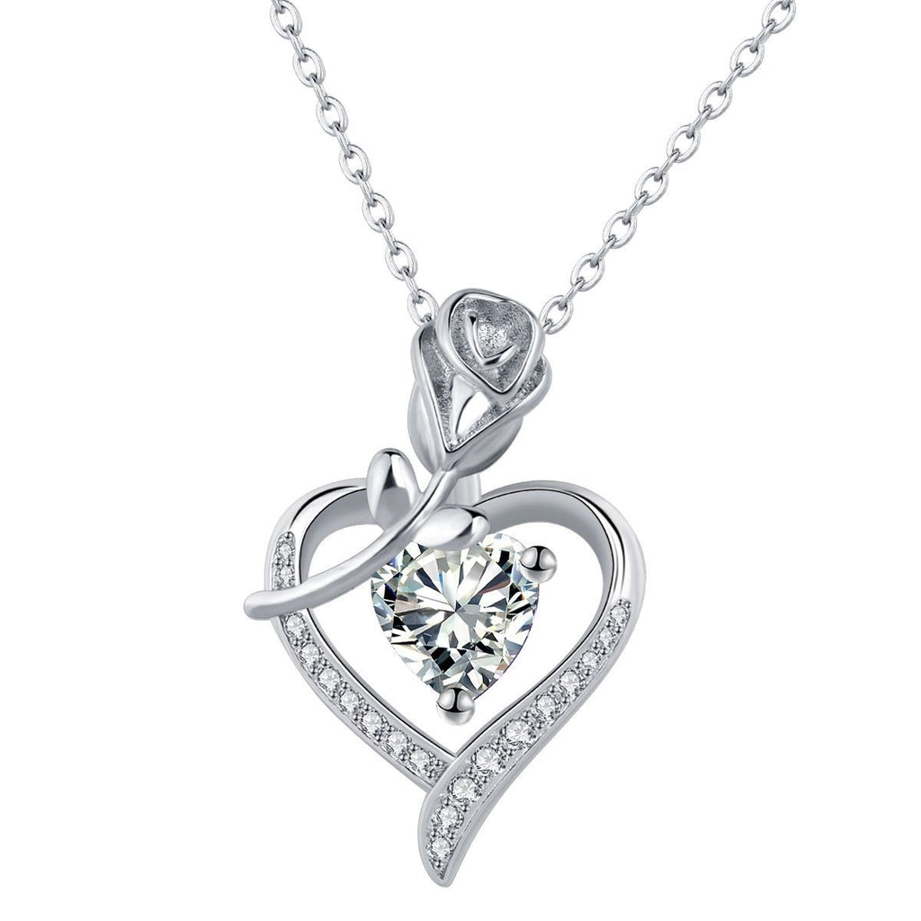 European And American Style Necklace Women's Love Rose Pendant Necklace