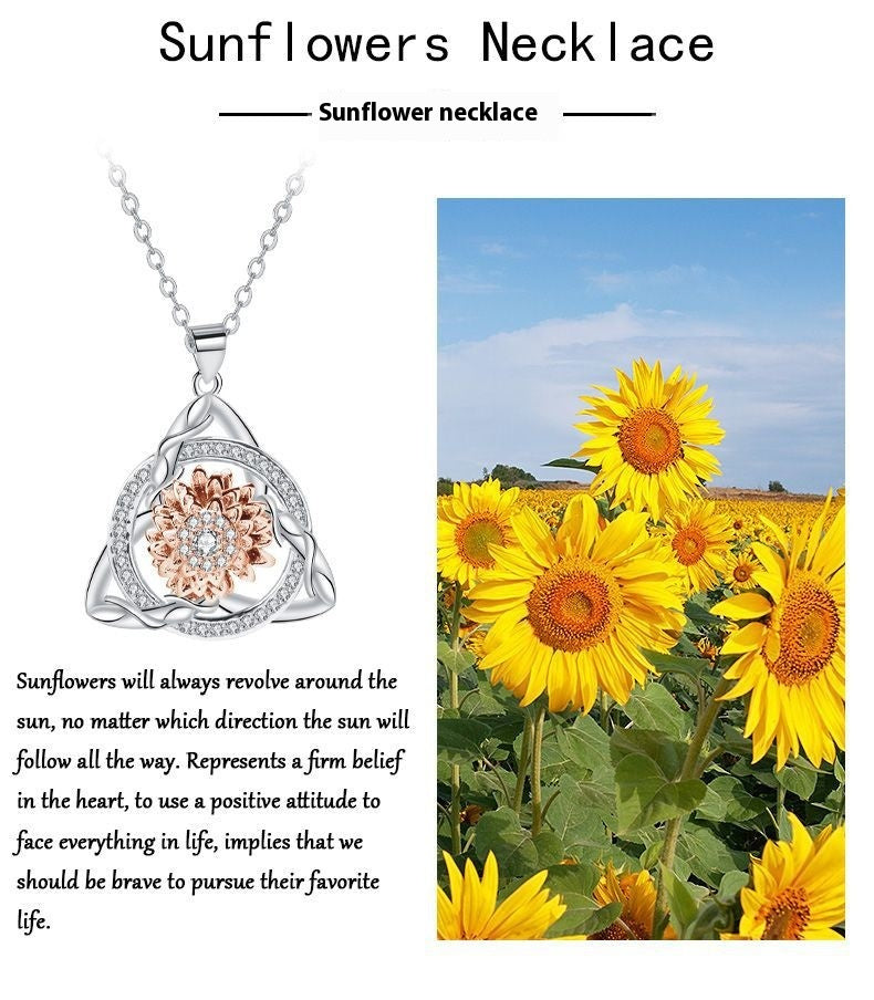Women's Versatile Fashionable Simple Sunflower Necklace