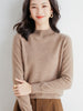 Wool Blend Ladies Loose Turtleneck Knit Sweater
