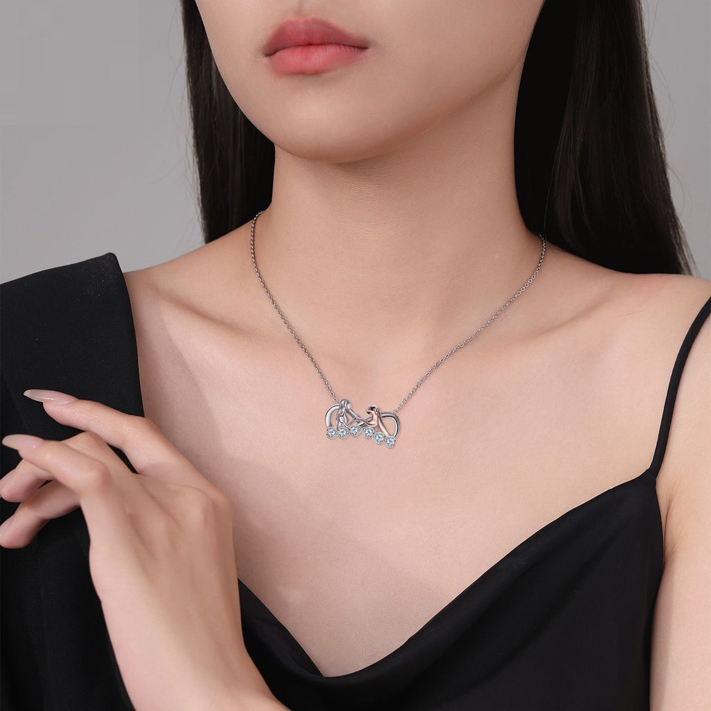 Infinite Symbol Fashion Style Jewelry Ornament Gentle Puppy Guardian Pendant Necklace For Women