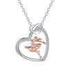 Heart-shaped Necklace Female Ballet Girl Clavicle Chain
