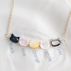 Women's Colorful Shell Cat Necklace Bracelet