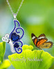 Blue Butterfly Necklace Female Fashion Personality Jewelry High Sense