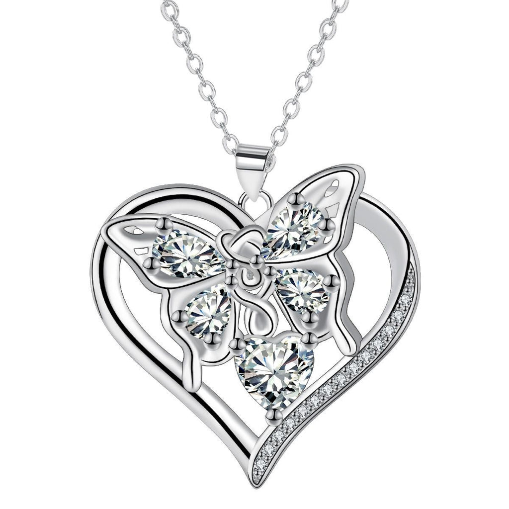 Fashion Simple Jewelry Flower Butterfly Necklace For Women