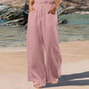 Loose Cotton And Linen Wide Leg Pants