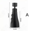 Universal Pressurized Faucet Sprayer Anti-splash 360 Degree Rotating Water Tap Three Stall Water Saving Faucet Nozzle Adapter
