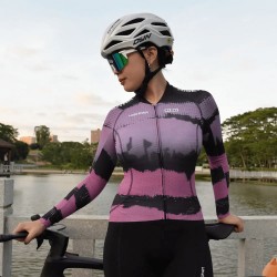 HISERWA Women Cycling Jersey Long Sleeve Tops High Quality Mountain Road Bike Cycling Jersey Pro Team UPF50+ Bicycle Clothing