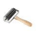 Stainless Steel Wheel Pizza Bread Needle Punchers Roller Pizzas hob Wooden Handle bakeware pizzas scissors pizza cutter