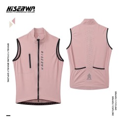 HISERWA Women Cycling Vest Lightweight Windproof Breathable 2 Way Zippers Cycling Gilet High Quality Road Bicycle Cycling Jersey