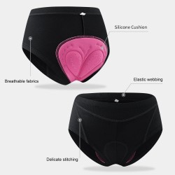 HISERWA Cycling Undershorts MTB Bike Underwear Women's Bicycle Shorts 3D Gel Padded Cycling Shorts Breathable Bicycle Short Pant