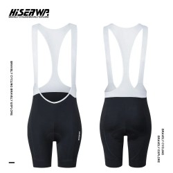 HISERWA Women Cycling Bib Shorts Pro 6 Hours Riding Shockproof Pad High Quality MTB Road Breathable Elasticity Bicycle Shorts