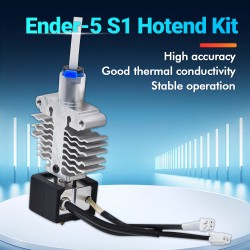 Hotend Kit for Ender-5 S1 Silver Metal Titanium Alloy+Copper Throat Fast Printing 3D Printer Parts Accessories